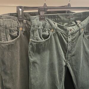 John Varvatos Dark Charcoal and Navy - 36RG - Relaxed Jeans- light corduroy